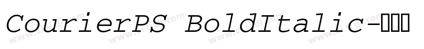 CourierPS BoldItalic字体转换